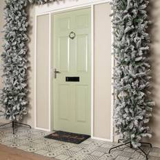 Christmas Trees Samuel Alexander 8ft Double Door Artificial Snow Flocked Arch in Green with 2000 Tips Christmas Tree