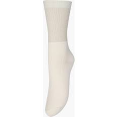 Naturel Chaussettes Becksöndergaard Chaussettes Côtelées - Blanc