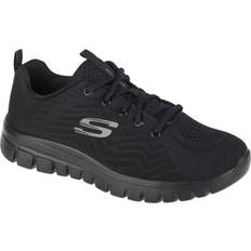 Skechers 12615w/bbk graceful get connected ladies wide fit memory foam trainers
