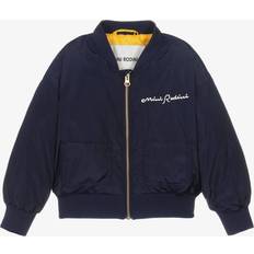 Mini Rodini Jacken Mini Rodini Navy Blue Globe Bomber Jacket