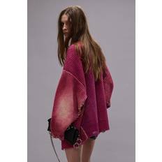 Oversize Cardigans R13 Oversized Cardigan - Raspberry Print Pink