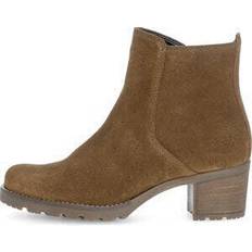 Gabor Women Shoes Gabor Women's Cognac Suede Block-Heeled Ankle Boots US: 9.5/ UK: 7.5/ EU: (US: 9.5/ UK: 7.5/ EU: 40.5)