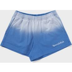 Housut & Shortsit Sporty & Rich Serif Embroidered Disco Shorts Dip Dye Blue