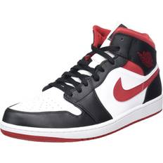 Nike Air Jordan - Unisex Basketball Shoes Jordan Air 1 Mid Toe - White/Gym Red/Black