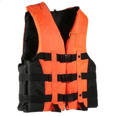 Adult Life Jackets Greenzech (Orange, XL) Adult Swimming Boating Drifting Safety Life Jacket Vest with Whistle L-2XL