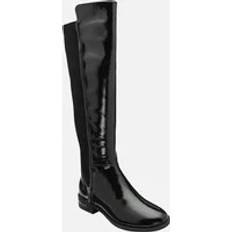 Lotus Black Patent 'Tolouse' Knee-High Boots