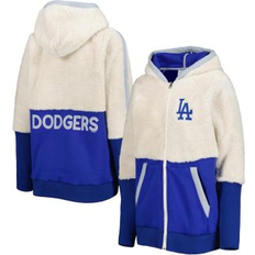 G-III 4Her by Carl Banks Women's Oatmeal, Royal Los Angeles Dodgers Shuffle It Raglan Full-Zip Hoodie Oatmeal, Royal Oatmeal/Royal