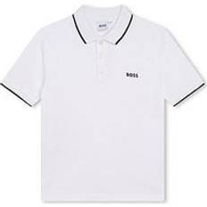 BOSS Boys Short Sleeve Logo Polo White, White, Years YEARS