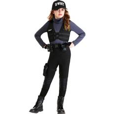 Police Costumes Fun Costumes Girl's SWAT Team Costume Kid's Uniform As Shown