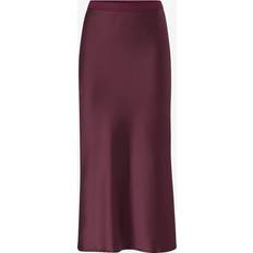 Gina Tricot Nederdel Elastic Satin Midi Skirt Rød