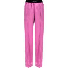 Seide Hosen Tom Ford Elastic Pantaloni - Purple