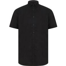 Henbury mens modern short sleeve oxford shirt pc3831