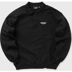 Bomuld Polo Sweatshirt - Sort