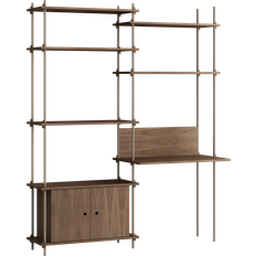 Møbler Moebe Hyldesystem S.200.2.E Smoked-Oak/Warm-Grey Reolsystem