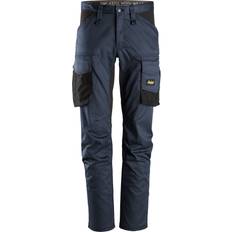 Unisex Work Pants Snickers Workwear Snickers AllroundWork Stretch Trousers without Knee Pockets Navy/Black