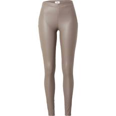 Object Objbelle MW Coated Leggings Noos Kvinde Morel/col Leggings hos Magasin