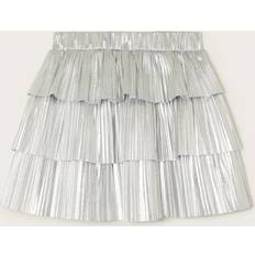 Zipper Skirts Children's Clothing Monsoon Kids' Metallic Ruffle Skirt, Silver