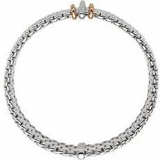XL Bracelets Fope Panorama 18ct White Gold 0.08ct Diamond Mixed Rondelle Bracelet