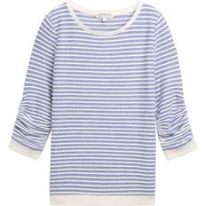 Blå - Denim/Jeansstof Sweatere Tom Tailor Denim Sweatshirt blå uldhvid