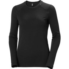 Helly Hansen Women's Lifa Merino Midweight Crew Base Layer - Black