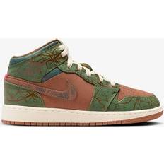 Brown Basketball Shoes Children's Shoes Jordan Air Jordan Mid GS 'Treeline' Brown Kid's