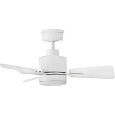 30" Leventhal 3 Blade LED Smart Standard Fan w/ Wall Control & Kit - Matte White Ceiling Flush Light