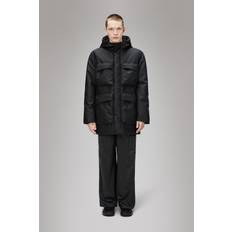 Rains Askim Long Insulated Cargo Jacket - Black