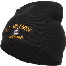 Beanies e4Hats.com e4Hats.com Air Force Veteran Military Embroidered Short Beanie Black OSFM