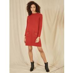 Yumi Knit Tunic Dress, Burnt Orange