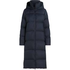 Bleu Manteaux Tommy Hilfiger Casual Maxi Womens Long Down Jacket Navy