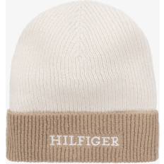 Wolle Mützen Tommy Hilfiger Ivory & Beige Knitted Beanie Hat