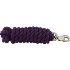 Horse Leads on sale Tough-1 Braided Cotton Lead with Triggerbull Snap Purple (8 1/2'