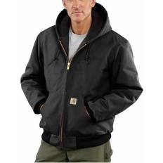 Carhartt duck active Carhartt Loose-Fit Firm Duck Insulated Flannel-Lined Active Jacket for Men Black