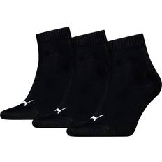 Puma Elastan/Lycra/Spandex Strumpor Puma 3-Pack Quarter Socks - Black