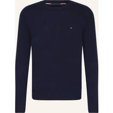 Tommy Hilfiger Knitted Sweaters Jumpers Tommy Hilfiger Lambswool Mens Crew Neck Jumper Navy