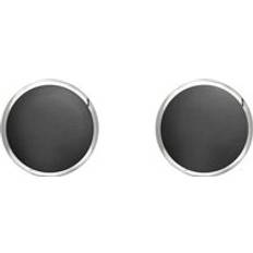 Jewellery C W Sellors Sterling Silver Hematite 8mm Classic Round Stud Earrings