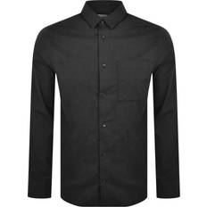 Calvin Klein Herre Skjorter Calvin Klein Brushed Flannel Shirt Black