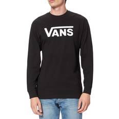 Vans mens classic long sleeve t-shirt black/white casual l/s tee