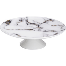 Marble Cake Stands Prouna Prouna Marble Venice Fog 4.2" H x 11.5" W x 11.5" L - Black/Brown/Gray/White Cake Stand