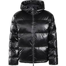 EA7 Hombre Chaquetas EA7 Chaqueta con capucha Puffy Glow Negro Puro - Black