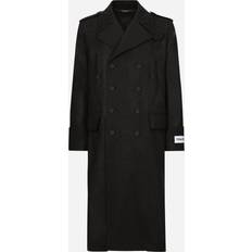 Dolce & Gabbana Grey Coats Dolce & Gabbana Double-breasted Cashmere Pea Coat Man Coats And Jackets Gray