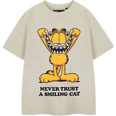 Beige Tops Garfield beige smiling cat short sleeved t-shirt unisex kids