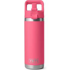 Water jug with straw Yeti Rambler 18 oz Straw Bottle Tropical Pink Water Bottle 18fl oz