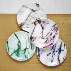 Dishes Prouna Marble Canape Plates, Set of 4 Plato de Cena 4pcs