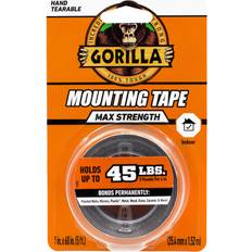 Gorilla Max Strength Mounting Tape 1 inch x 60 in - Black