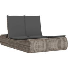 vidaXL Loungesofa Med Hynder Polyrattan Grå
