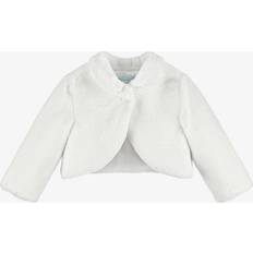 Abel & Lula Girls Ivory Faux Fur Jacket
