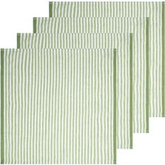 Linen Cloth Napkins Adamsburg Linen Striped Square 20.0 H x 20.0 W x 20.0 L - Green/White Cloth Napkin (50.8x50.8)