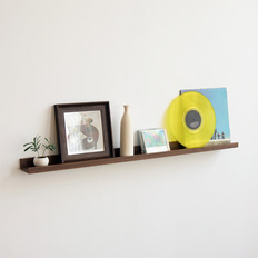 Ebern Designs Wall Shelves Ebern Designs Floating Wood Brown 1.9" H X 48" W X 3.9" D Wall Shelf