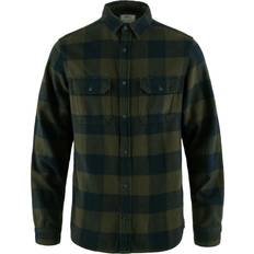 Fjällräven Camisas Fjällräven Övik Heavy Flannel Shirt Men-deep forest-dark navy-2XL